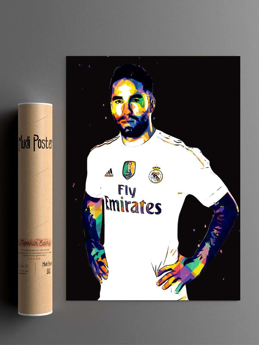 Dani Carvajal Futbol Poster Çerçevesiz Yüksek Kalite Futbolcu Duvar Poster
