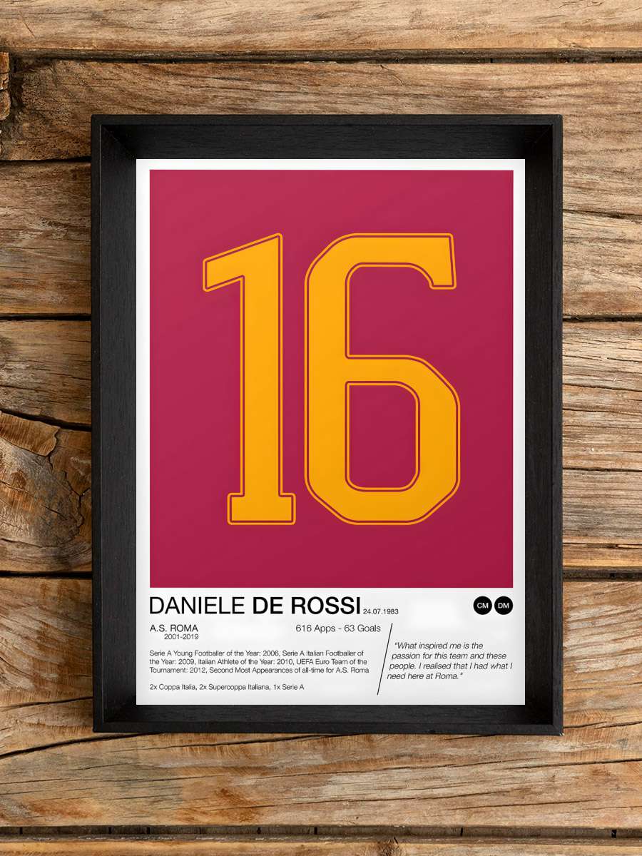 Daniele De Rossi Futbol Poster Çerçevesiz Yüksek Kalite Futbolcu Duvar Poster