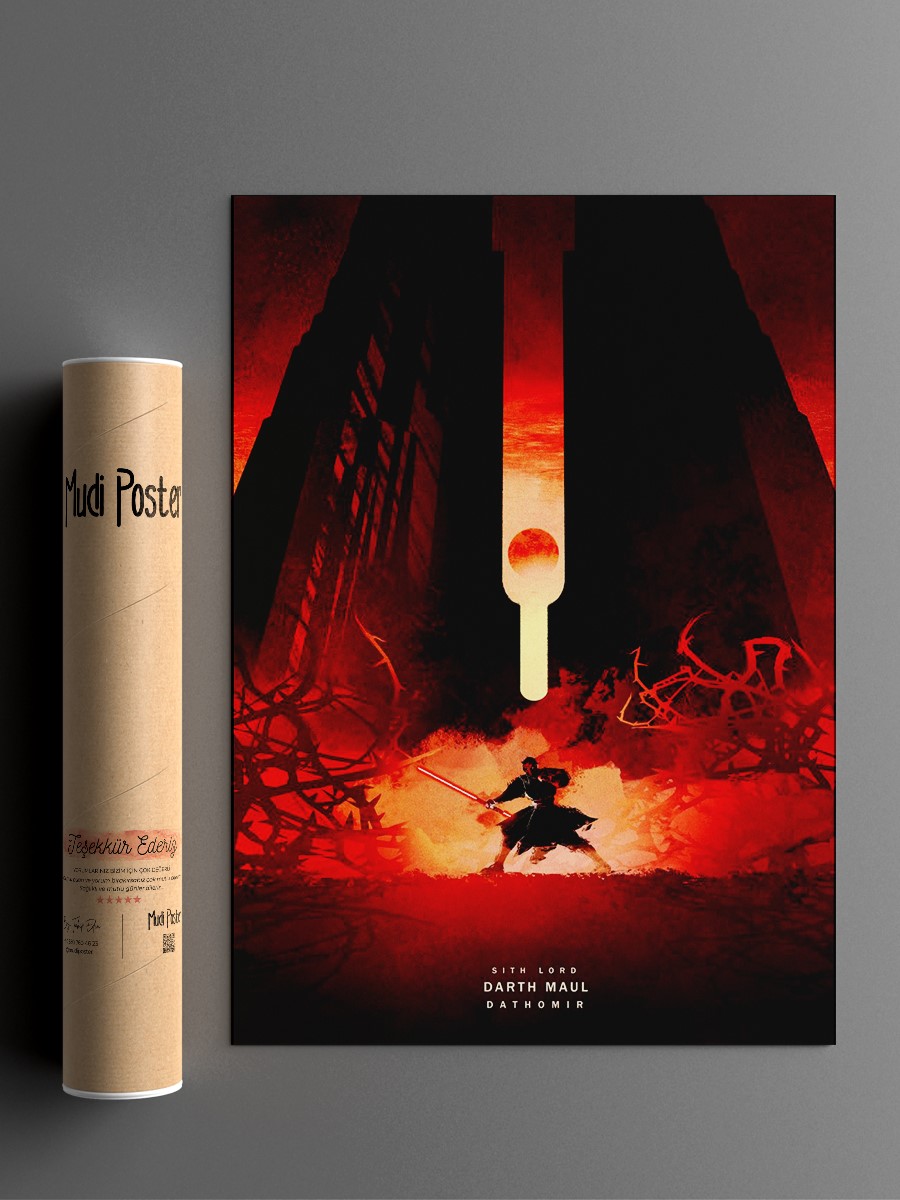 Darth Maul Poster, Çerçevesiz Tv Film Poster