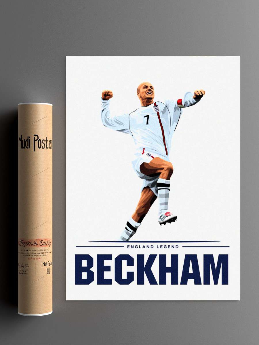 David Beckham Art Futbol Poster Çerçevesiz Yüksek Kalite Futbolcu Duvar Poster