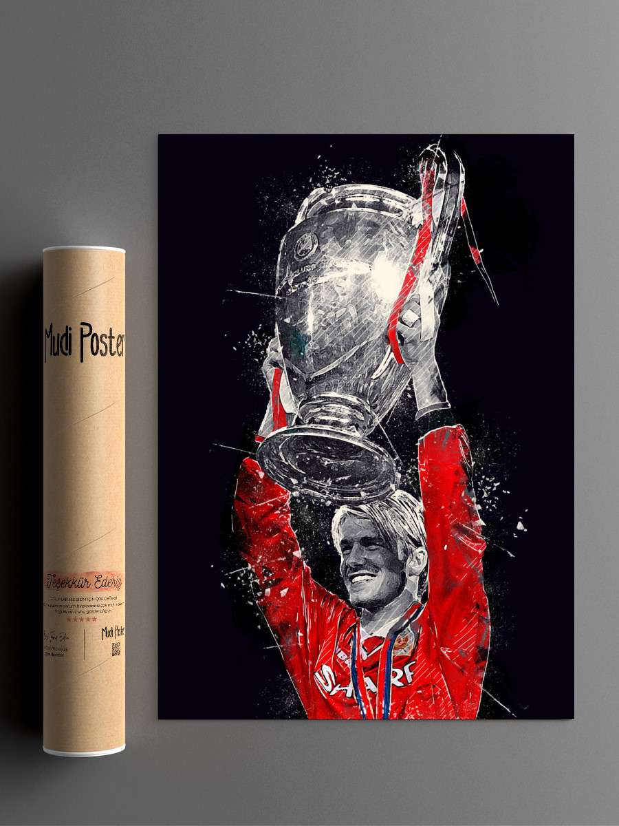 David Beckham Futbol Poster Çerçevesiz Yüksek Kalite Futbolcu Duvar Poster