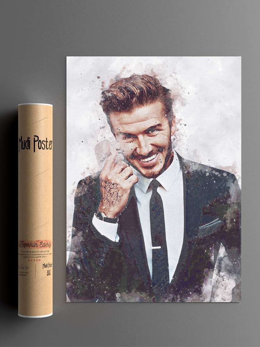 David Beckham Futbol Poster Çerçevesiz Yüksek Kalite Futbolcu Duvar Poster