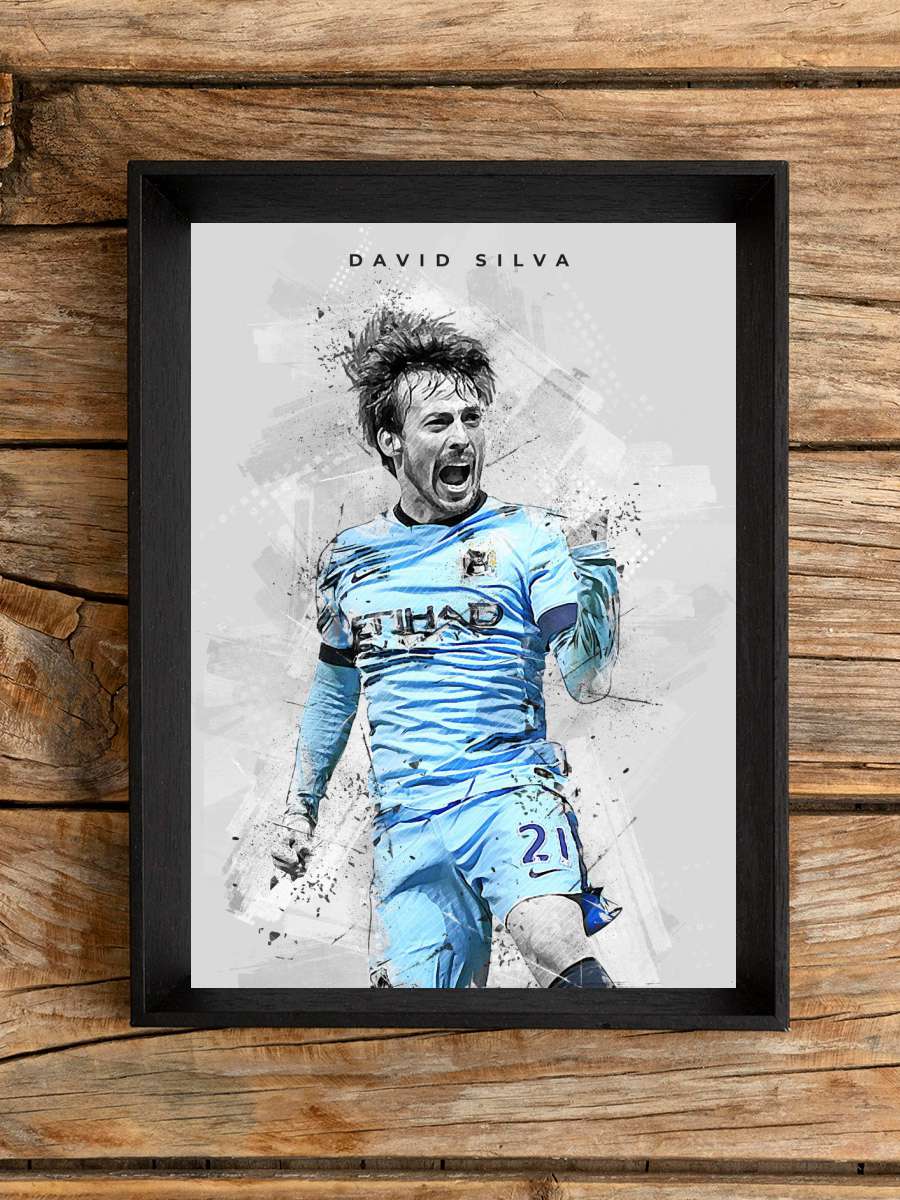 David Silva Futbol Poster Çerçevesiz Yüksek Kalite Futbolcu Duvar Poster
