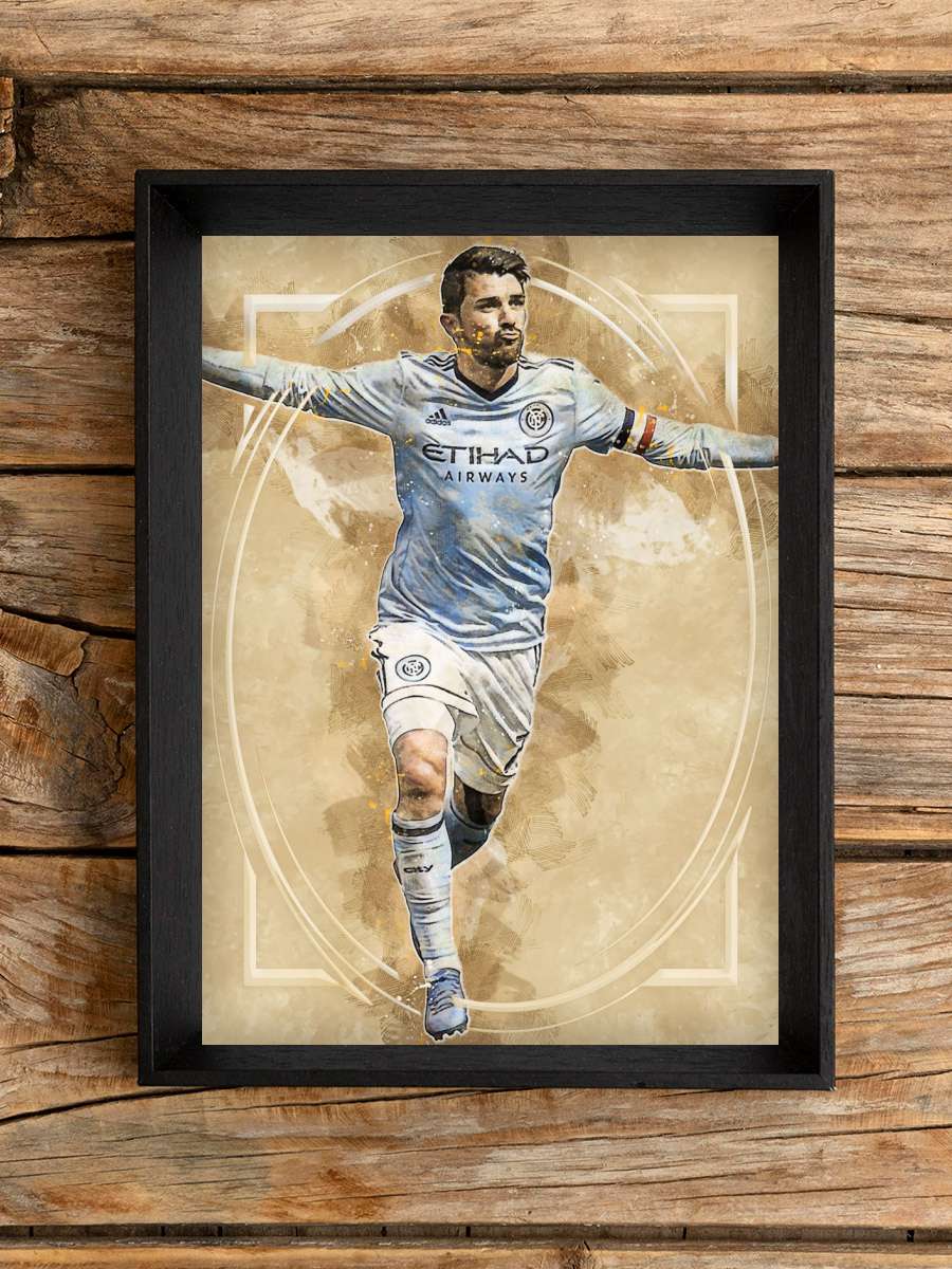 David Villa Futbol Poster Çerçevesiz Yüksek Kalite Futbolcu Duvar Poster