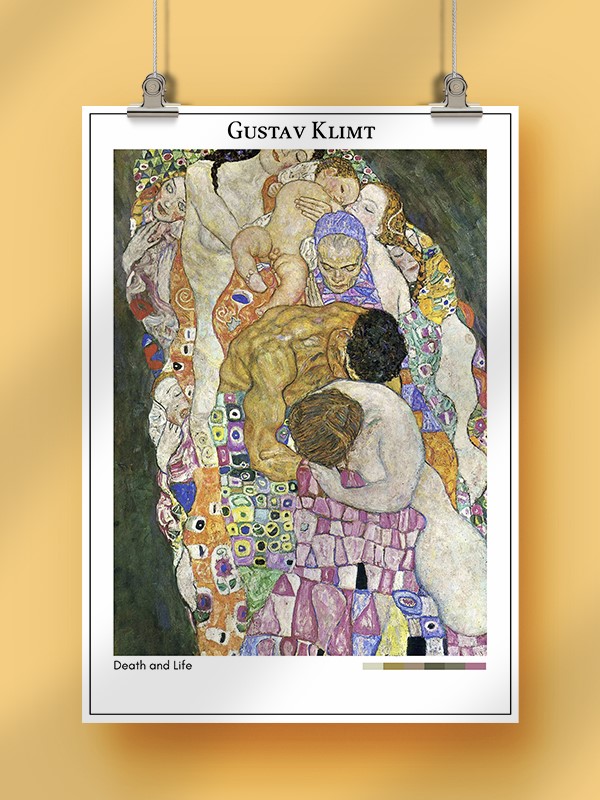 Gustav Klimt Death and Life Poster