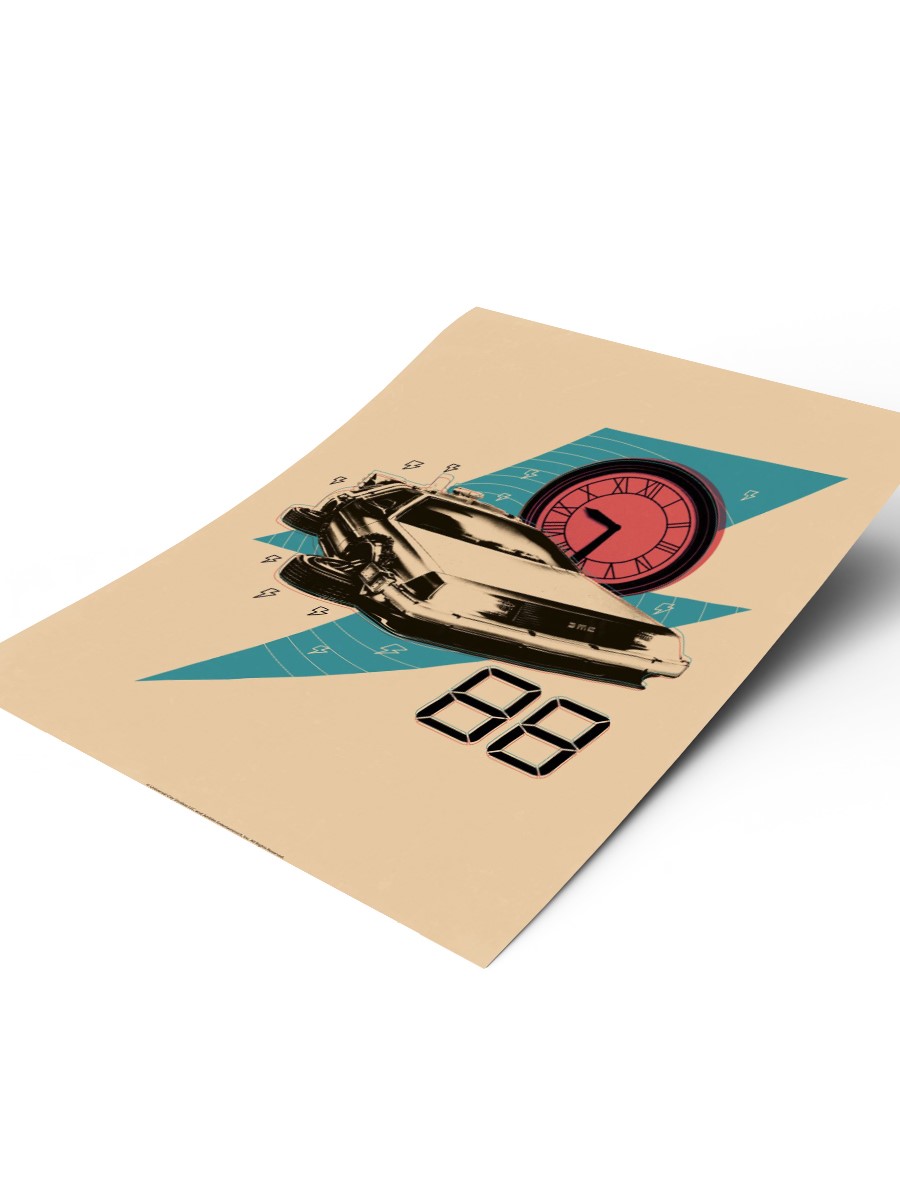 DeLorean '88 Poster, Çerçevesiz Tv Film Poster