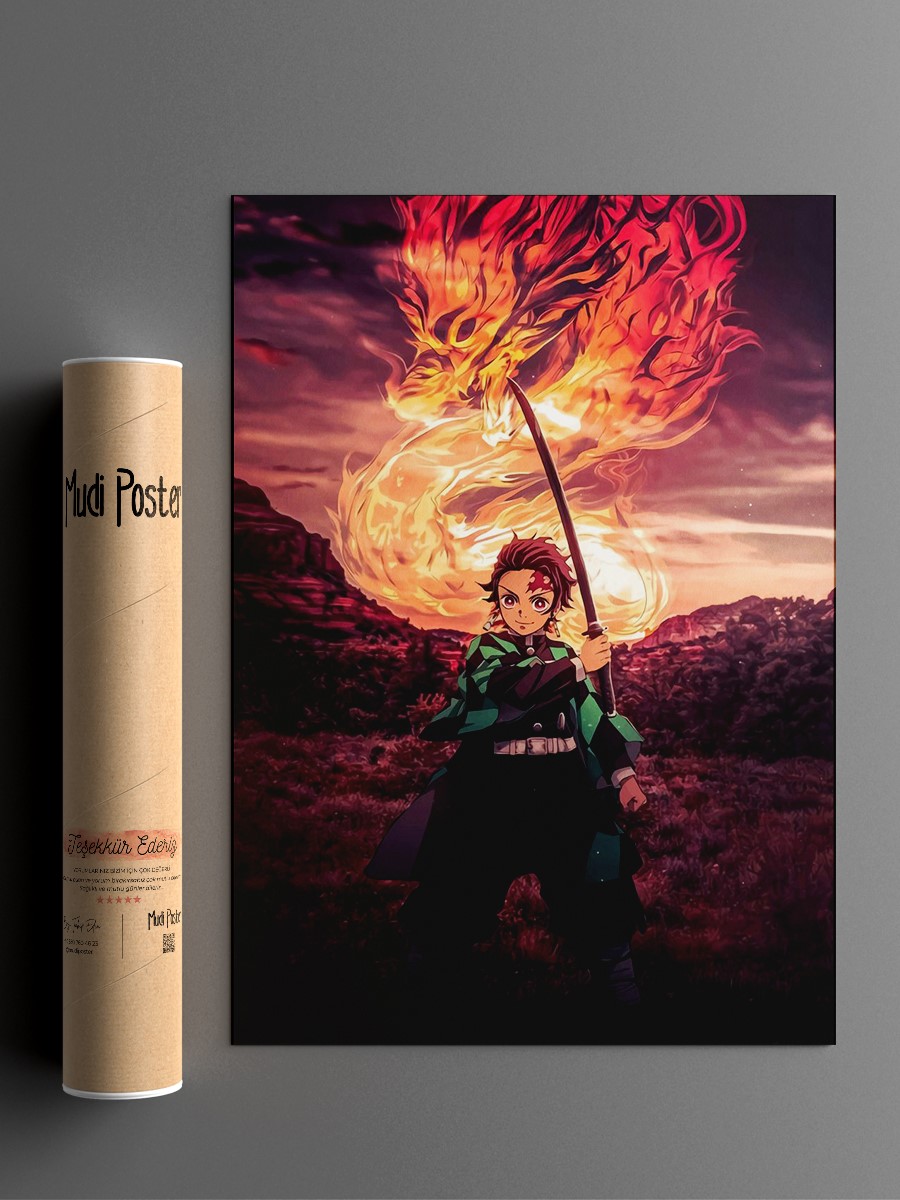 Demon Slayer Poster, Çerçevesiz Tv Film Poster