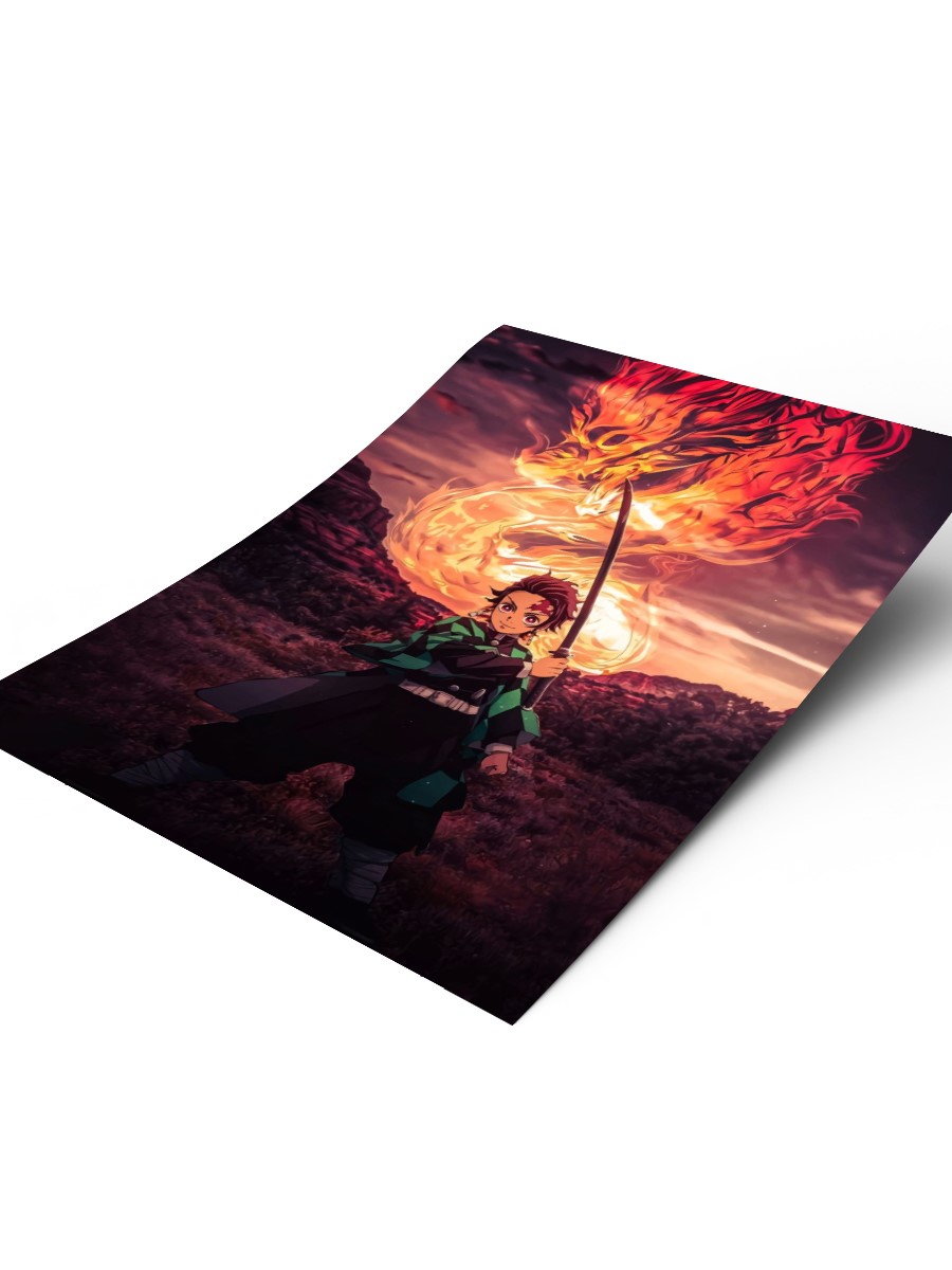 Demon Slayer Poster, Çerçevesiz Tv Film Poster