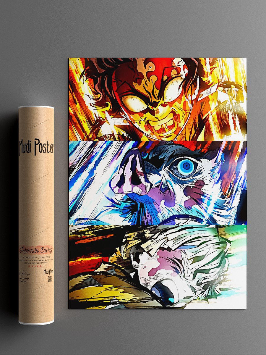 Demon Slayer Poster, Çerçevesiz Tv Film Poster