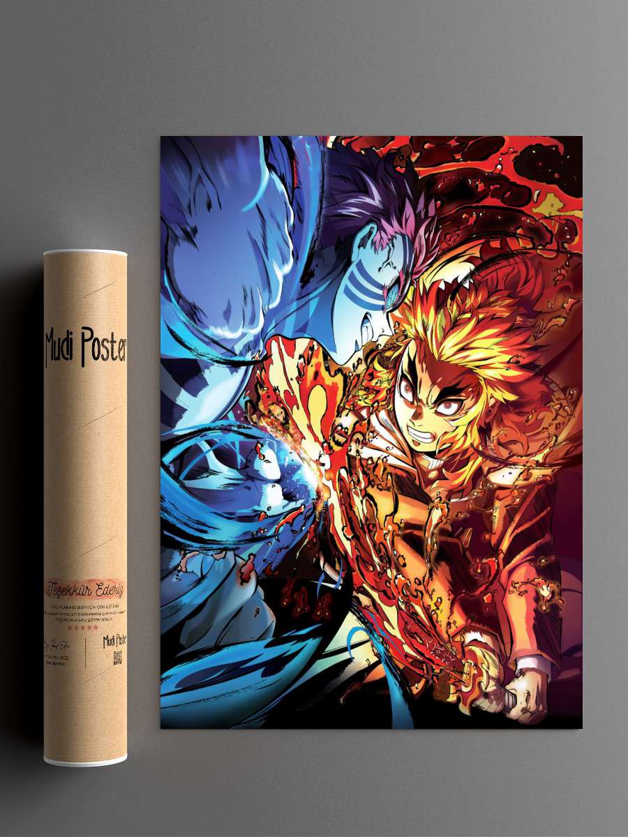 Demon Slayer Anime Anime Poster Çerçevesiz Yüksek Kalite Anime Duvar Poster