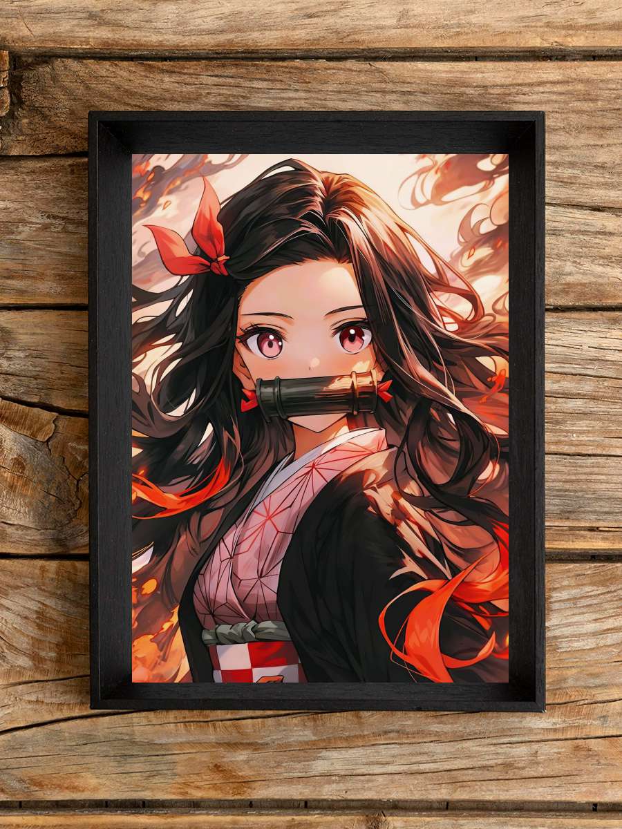 Demon Slayer Nezuko Anime Poster Çerçevesiz Yüksek Kalite Anime Duvar Poster