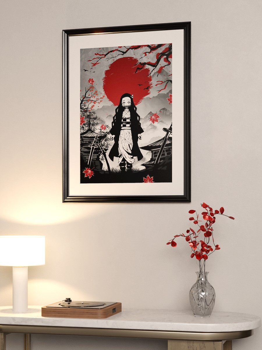 Demon Slayer Nezuko Anime Poster Çerçevesiz Yüksek Kalite Anime Duvar Poster