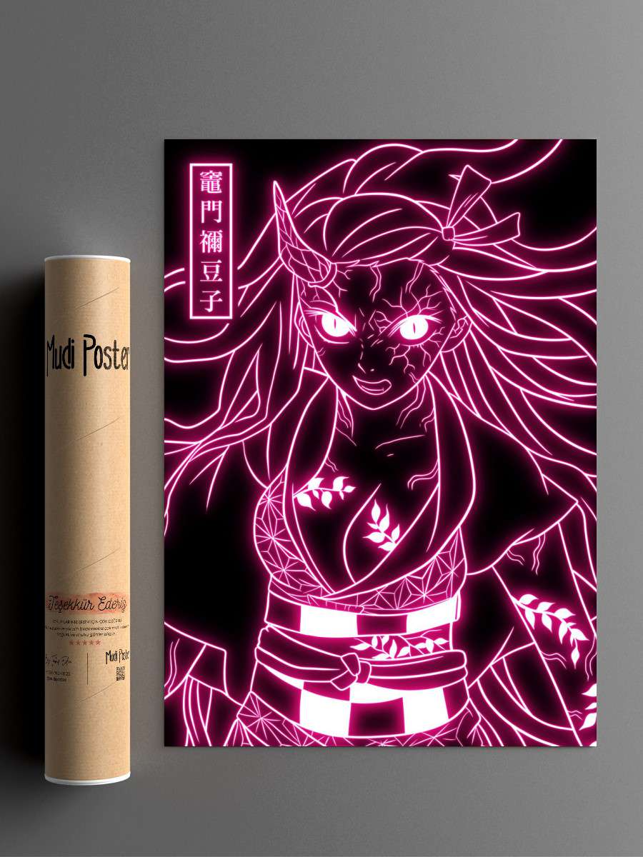 Demon Slayer Nezuko Anime Poster Çerçevesiz Yüksek Kalite Anime Duvar Poster