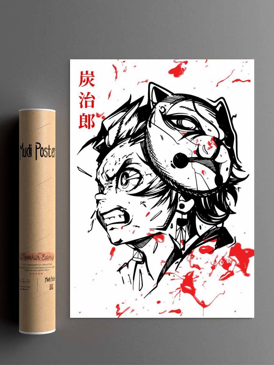 Demon Slayer Anime Poster Çerçevesiz Yüksek Kalite Anime Duvar Poster