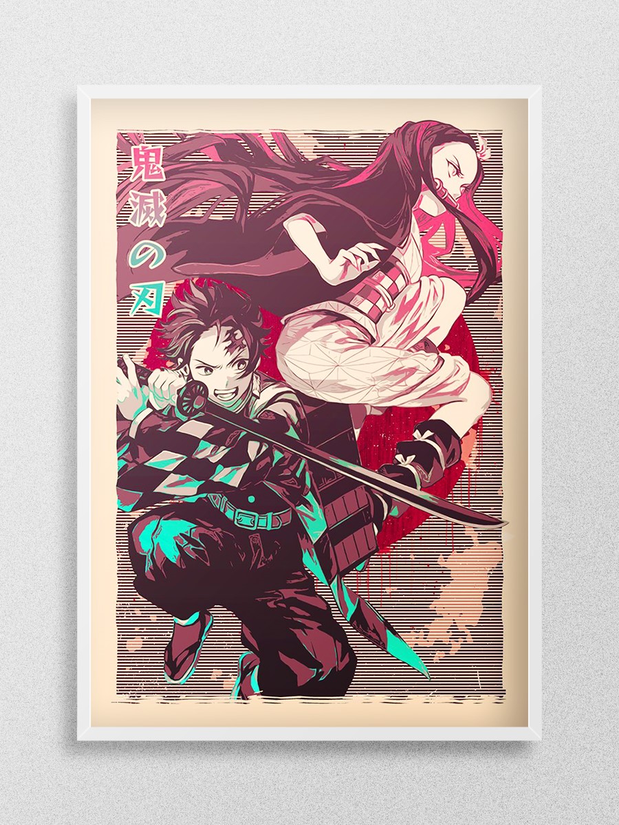 Demon Slayer Anime Poster Çerçevesiz Yüksek Kalite Anime Duvar Poster