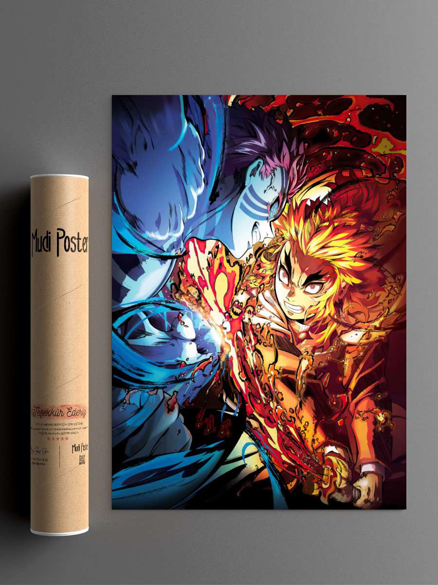 Demon Slayer Anime Poster Çerçevesiz Yüksek Kalite Anime Duvar Poster