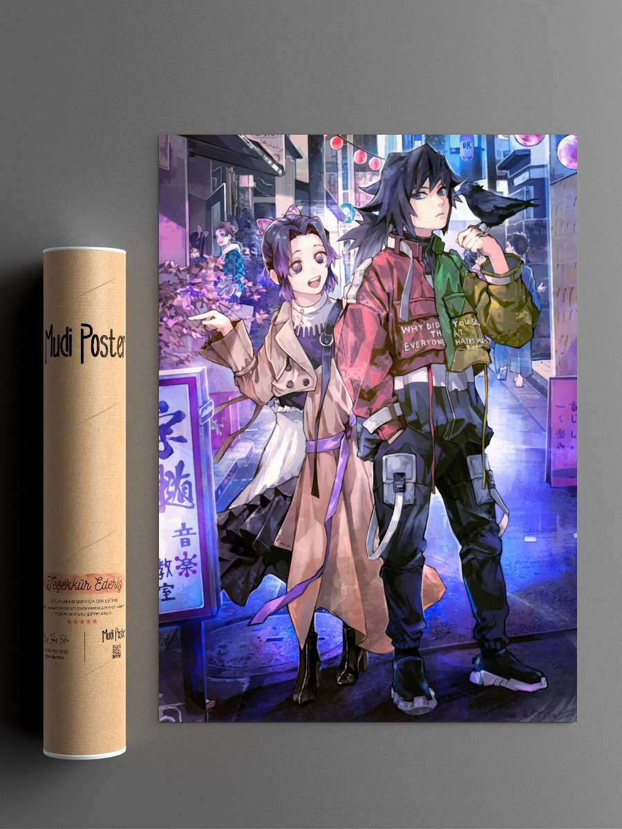 Demon Slayer Anime Poster Çerçevesiz Yüksek Kalite Anime Duvar Poster