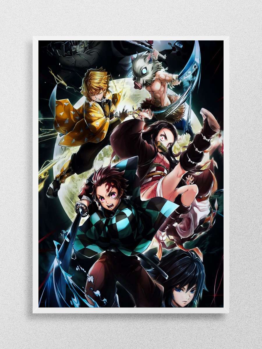 Demon Slayer Anime Poster er evesiz Y ksek Kalite Anime Duvar Poster 