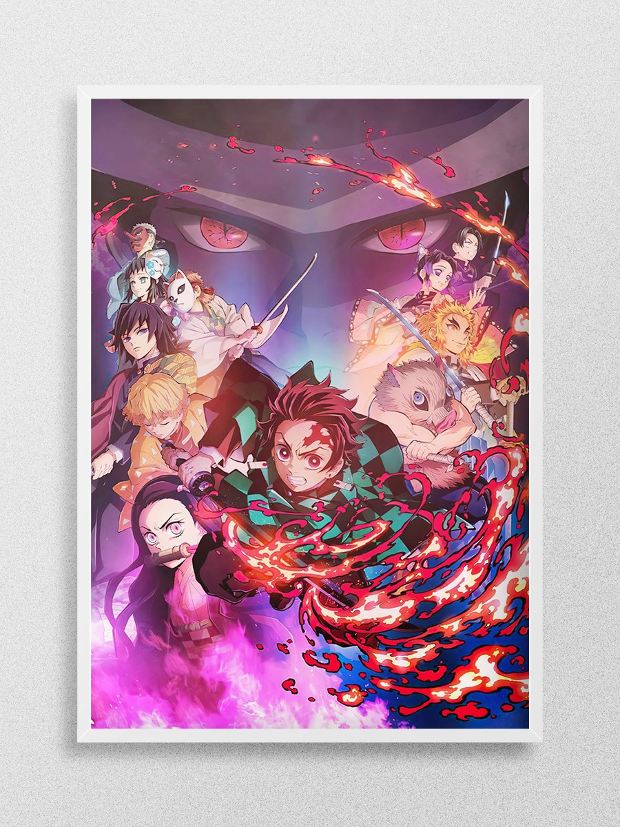 Demon Slayer Anime Poster Çerçevesiz Yüksek Kalite Anime Duvar Poster