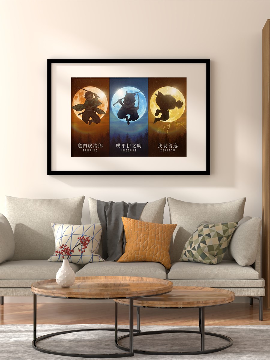 Demon Slayer Anime Poster Çerçevesiz Yüksek Kalite Anime Duvar Poster