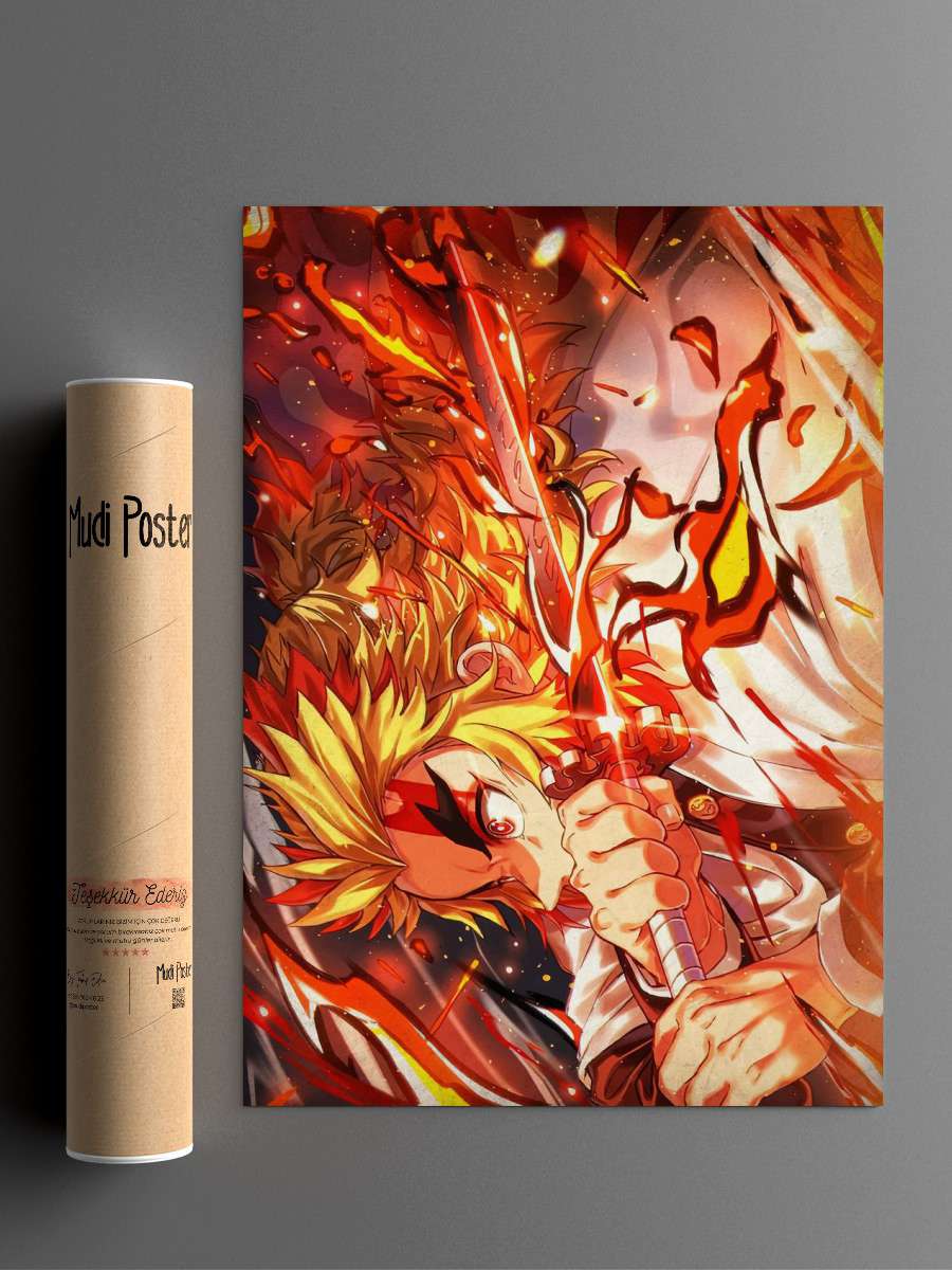 Demon Slayer Anime Poster Çerçevesiz Yüksek Kalite Anime Duvar Poster