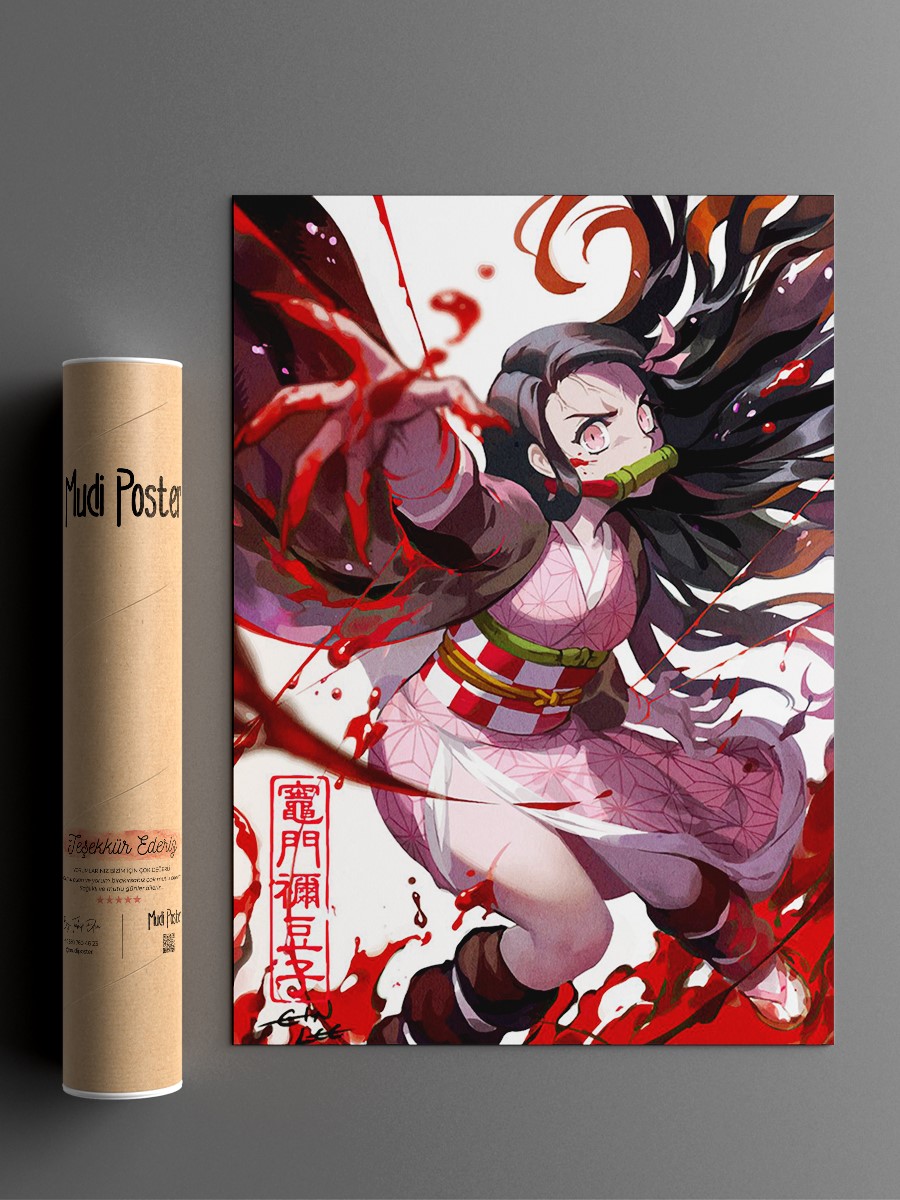 Demon Slayer Anime Poster Çerçevesiz Yüksek Kalite Anime Duvar Poster