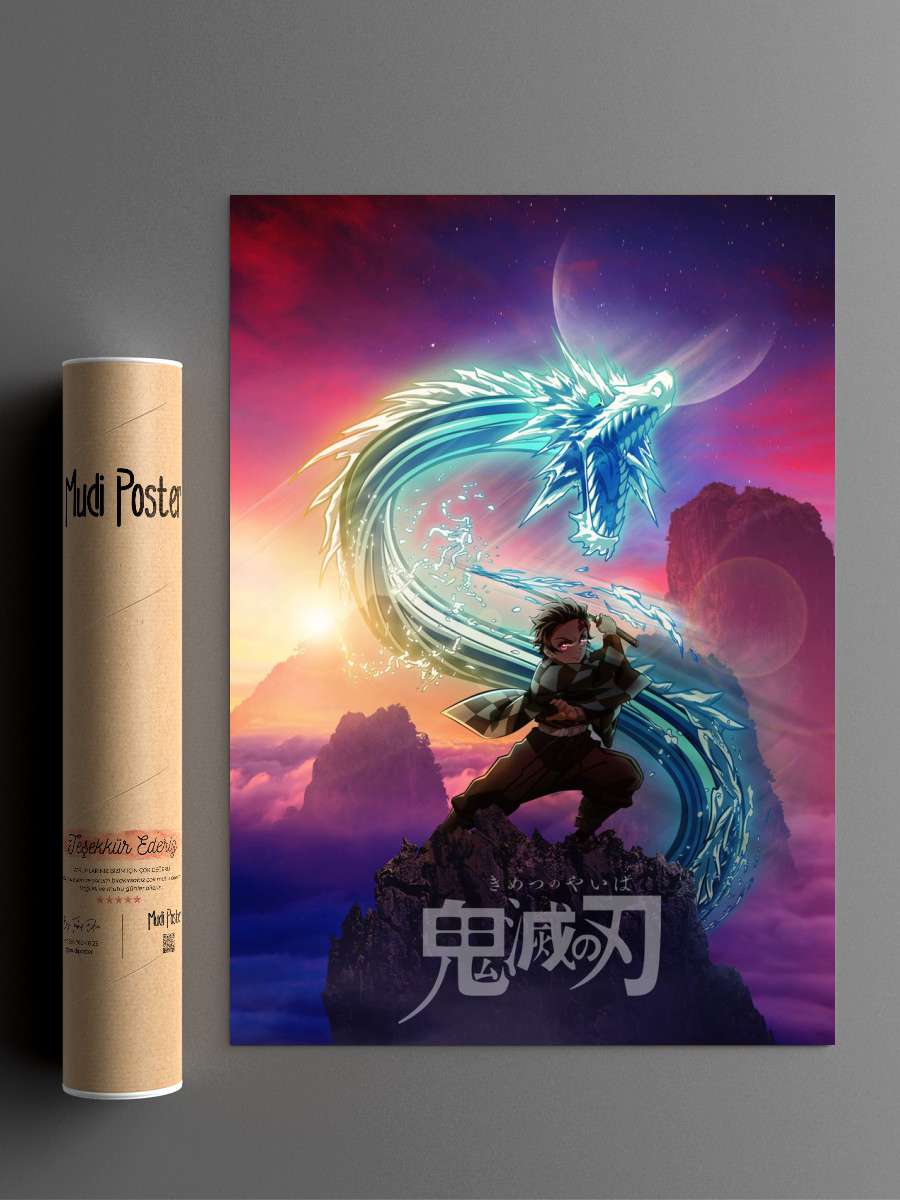Demon Slayer Anime Poster Çerçevesiz Yüksek Kalite Anime Duvar Poster