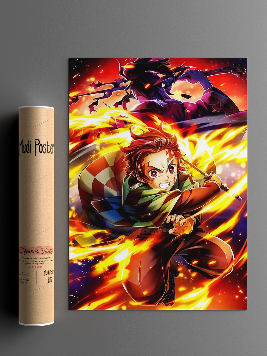 Demon Slayer Anime Poster Çerçevesiz Yüksek Kalite Anime Duvar Poster