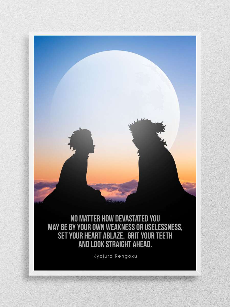 Demon Slayer Quote Anime Poster Çerçevesiz Yüksek Kalite Anime Duvar Poster