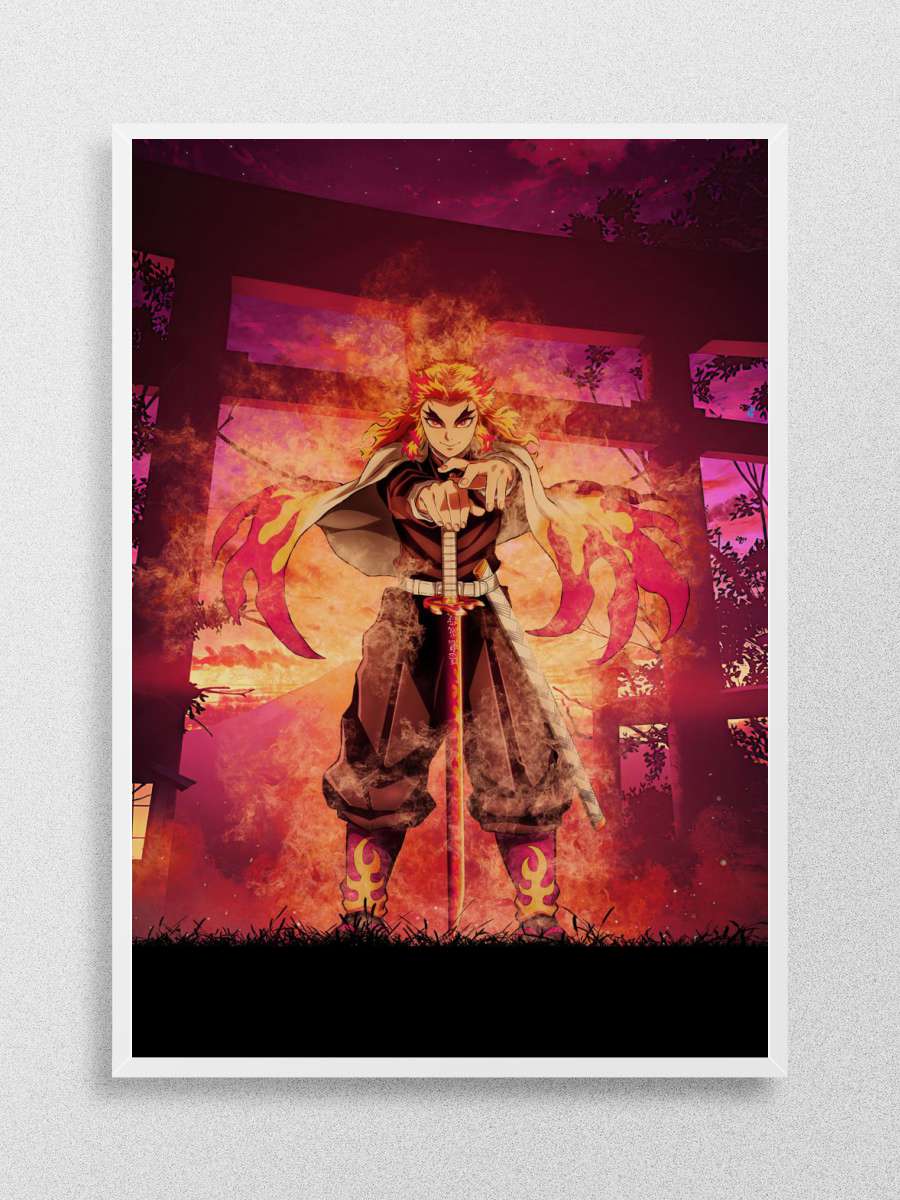 demon slayer rengoku Anime Poster Çerçevesiz Yüksek Kalite Anime Duvar Poster