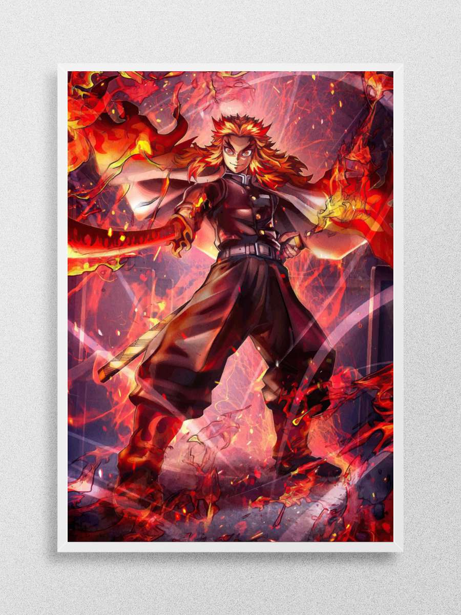 Demon Slayer Rengoku Anime Poster Çerçevesiz Yüksek Kalite Anime Duvar Poster