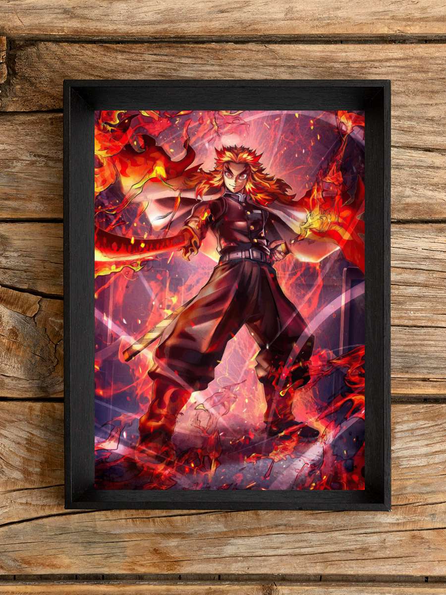 Demon Slayer Rengoku Anime Poster Çerçevesiz Yüksek Kalite Anime Duvar Poster