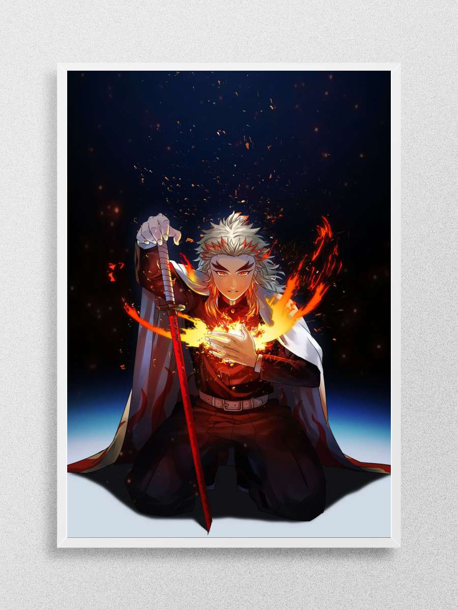 Demon Slayer Rengoku Anime Poster Çerçevesiz Yüksek Kalite Anime Duvar Poster