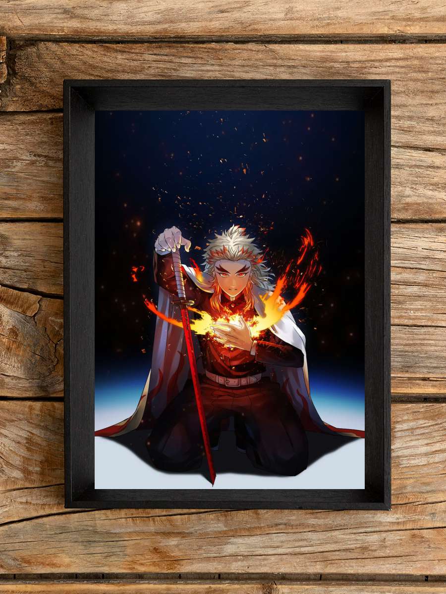 Demon Slayer Rengoku Anime Poster Çerçevesiz Yüksek Kalite Anime Duvar Poster