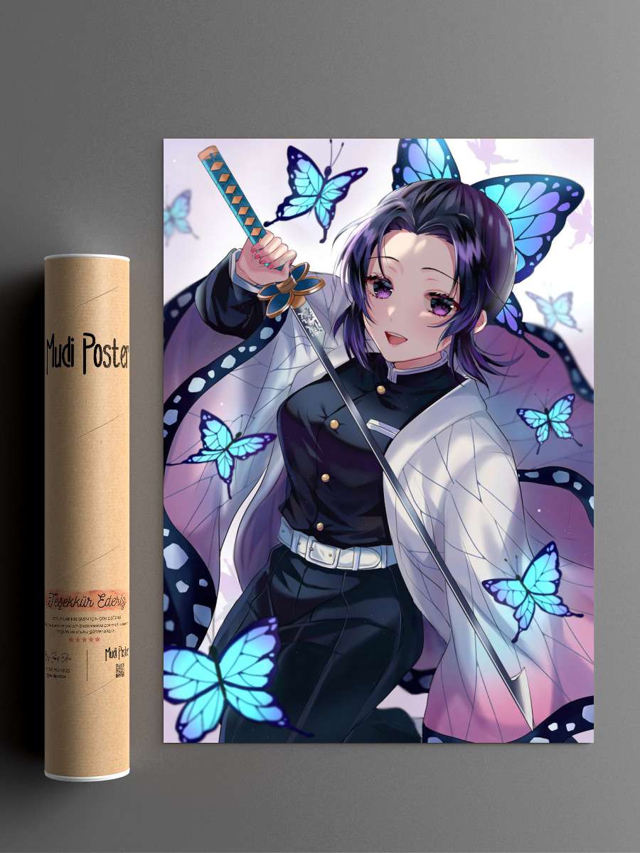 Demon Slayer Shinobu Kocho Anime Poster Çerçevesiz Yüksek Kalite Anime Duvar Poster