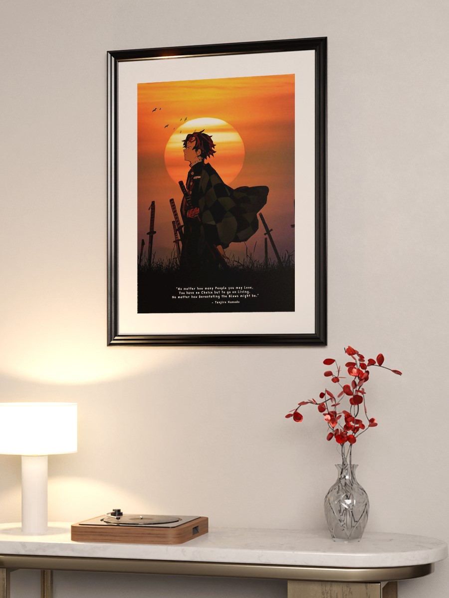 demon slayer tanjiro Anime Poster Çerçevesiz Yüksek Kalite Anime Duvar Poster