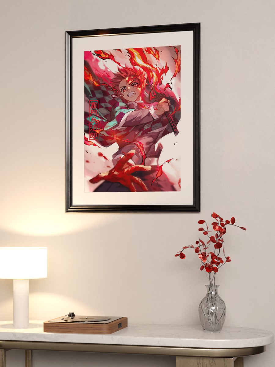 Demon Slayer Tanjiro Anime Poster Çerçevesiz Yüksek Kalite Anime Duvar Poster
