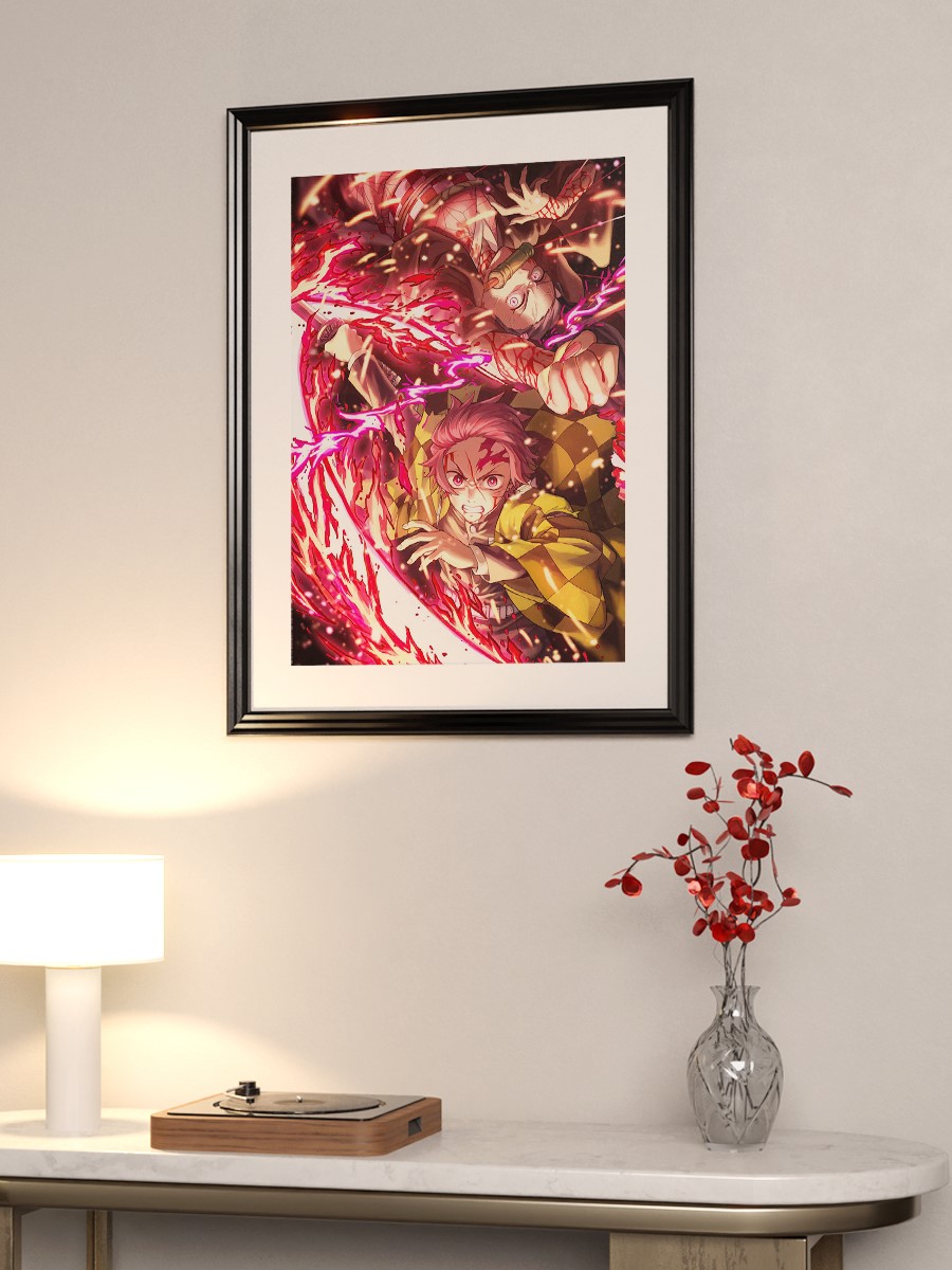 Demon Slayer Tanjiro Anime Poster Çerçevesiz Yüksek Kalite Anime Duvar Poster