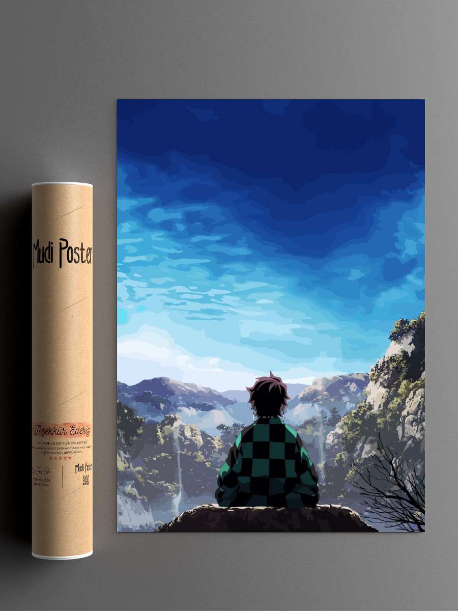 Demon Slayer tanjiro Anime Poster Çerçevesiz Yüksek Kalite Anime Duvar Poster