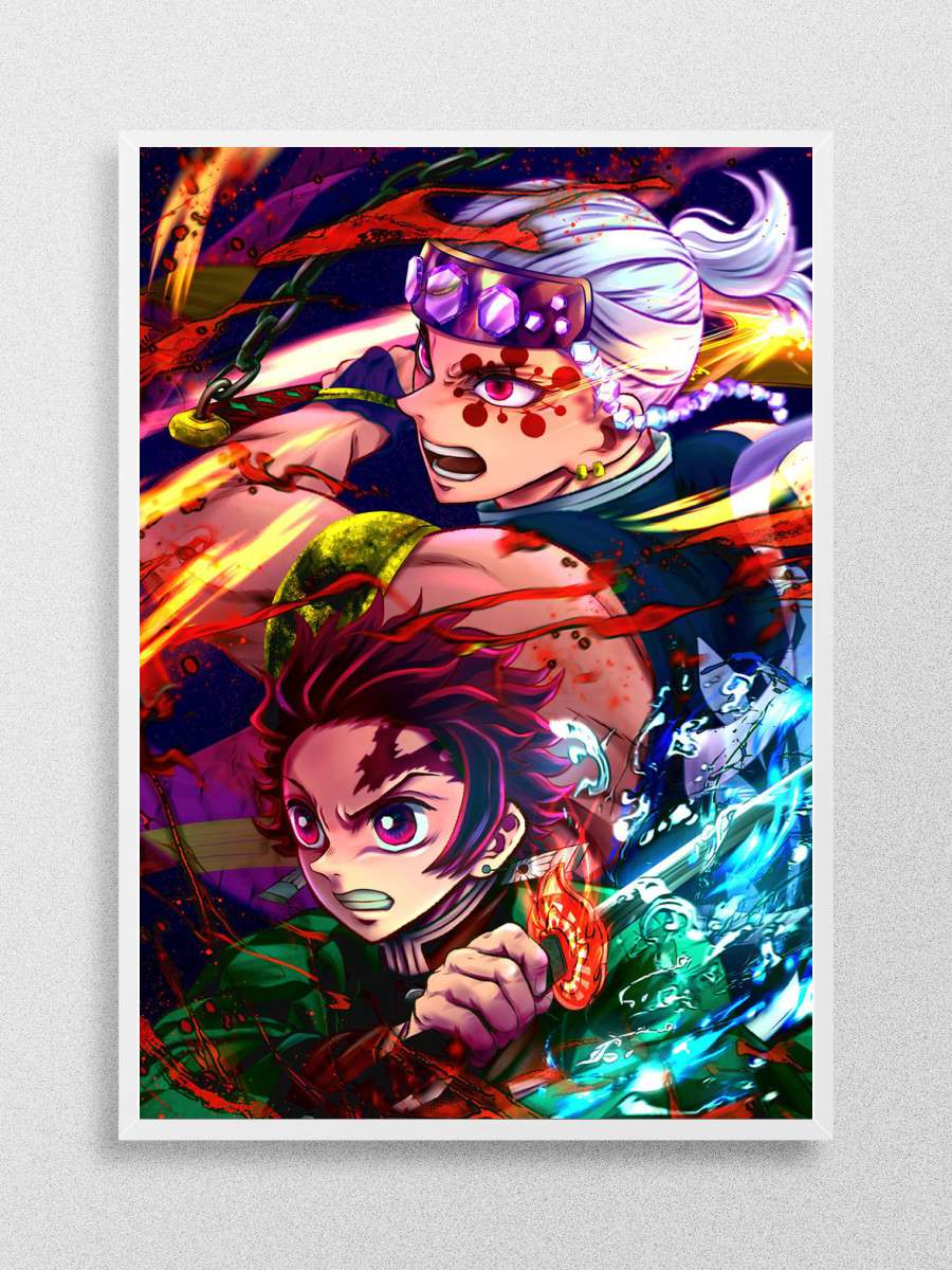 demon slayer uzui tengen Anime Poster Çerçevesiz Yüksek Kalite Anime Duvar Poster