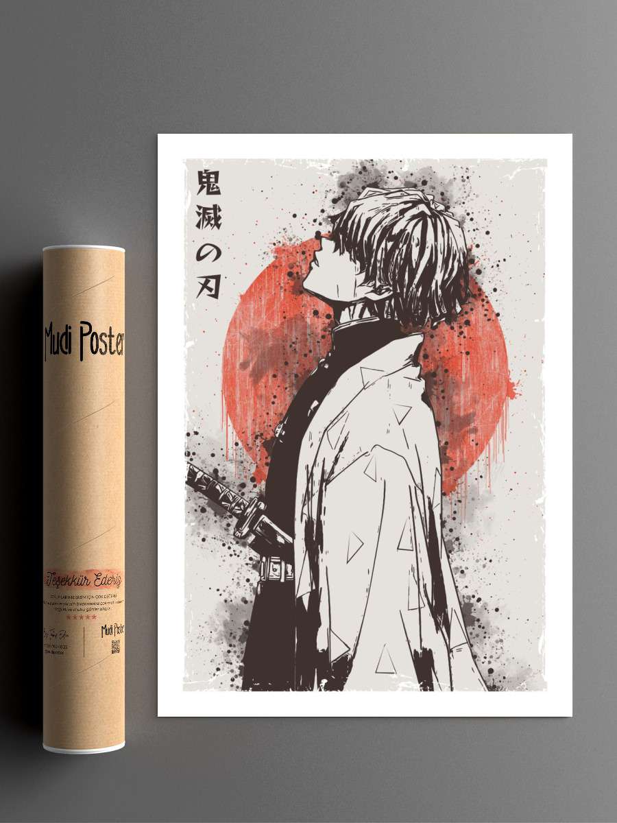Demon Slayer Zenitsu Anime Poster Çerçevesiz Yüksek Kalite Anime Duvar Poster