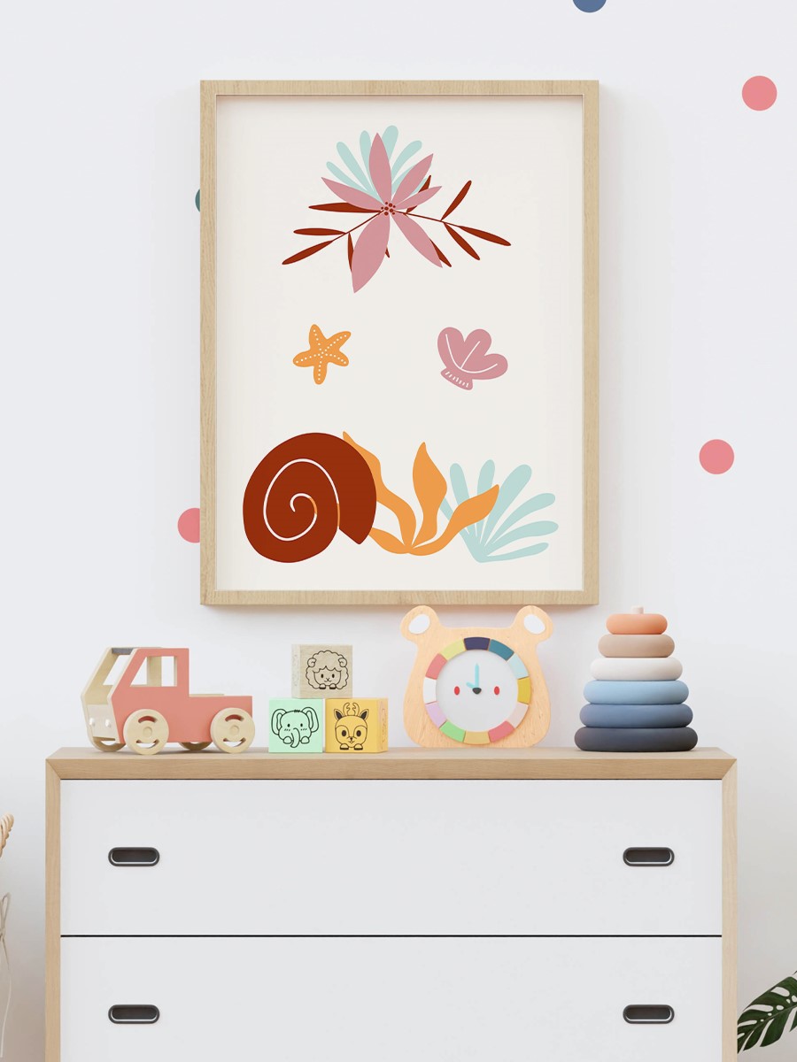 Deniz Kızı Çocuk Odası Duvar Poster, Bebek Odası, Dekoratif Poster Çerçevesiz