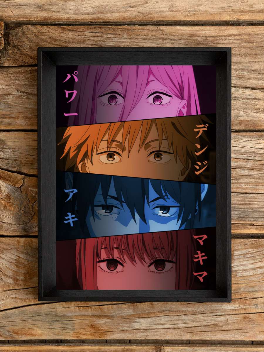 Denji Makima Power Aki Anime Poster Çerçevesiz Yüksek Kalite Anime Duvar Poster