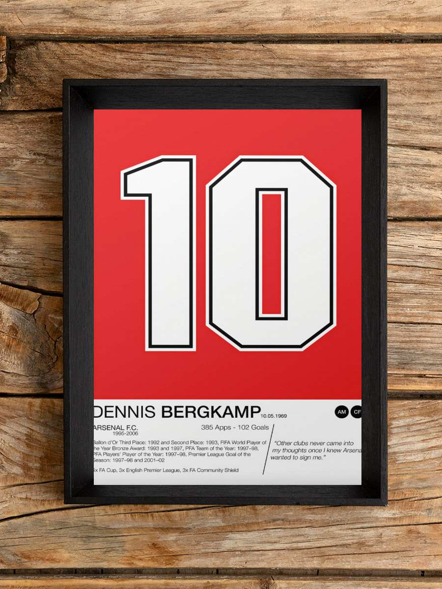 Dennis Bergkamp Futbol Poster Çerçevesiz Yüksek Kalite Futbolcu Duvar Poster