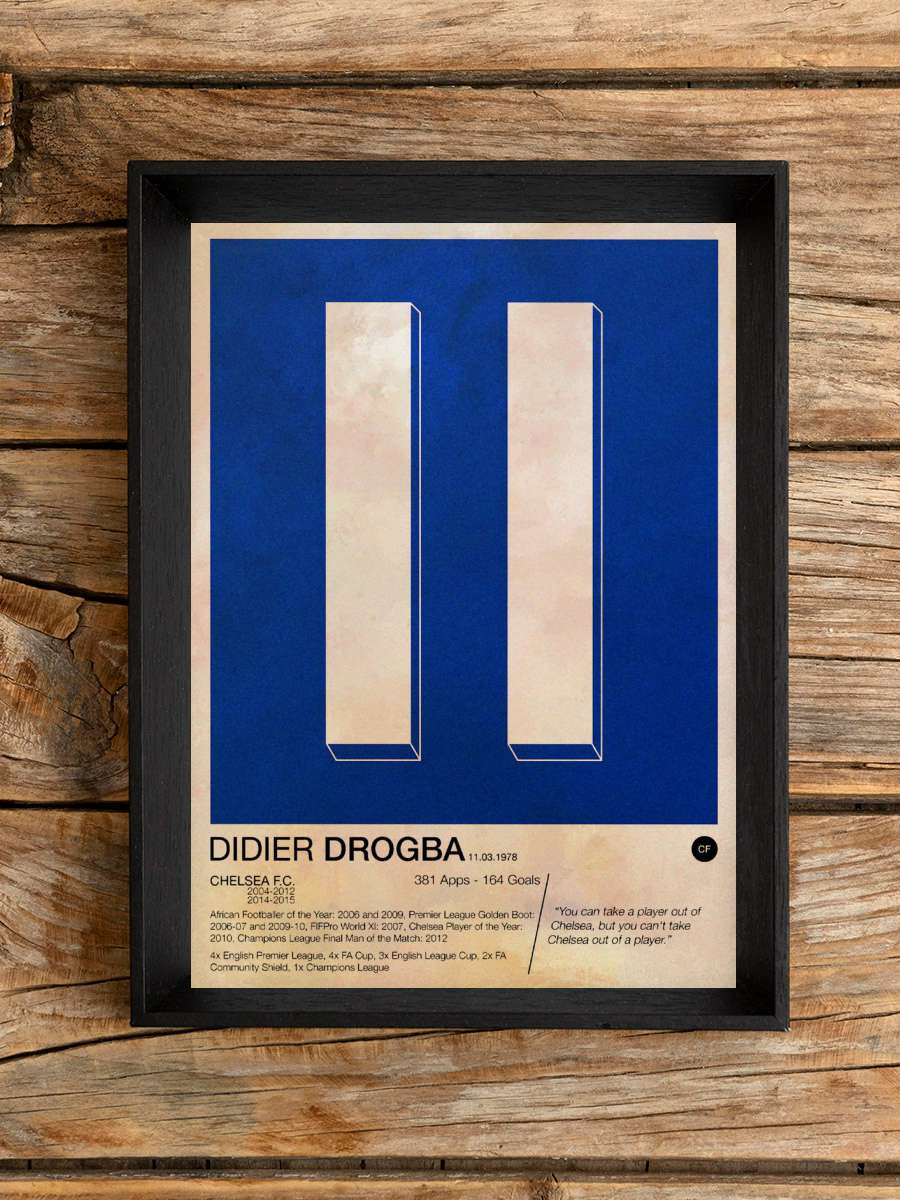 Didier Drogba Futbol Poster Çerçevesiz Yüksek Kalite Futbolcu Duvar Poster