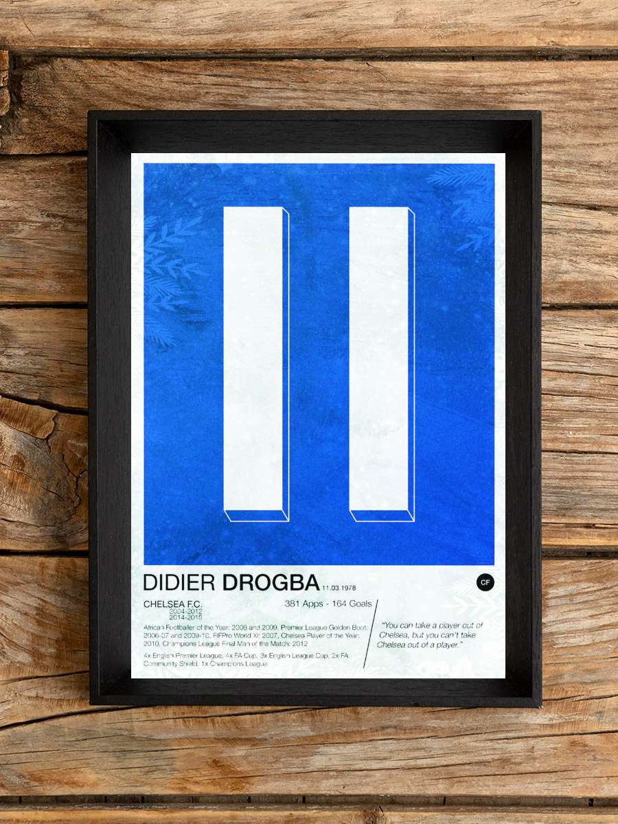 Didier Drogba Futbol Poster Çerçevesiz Yüksek Kalite Futbolcu Duvar Poster
