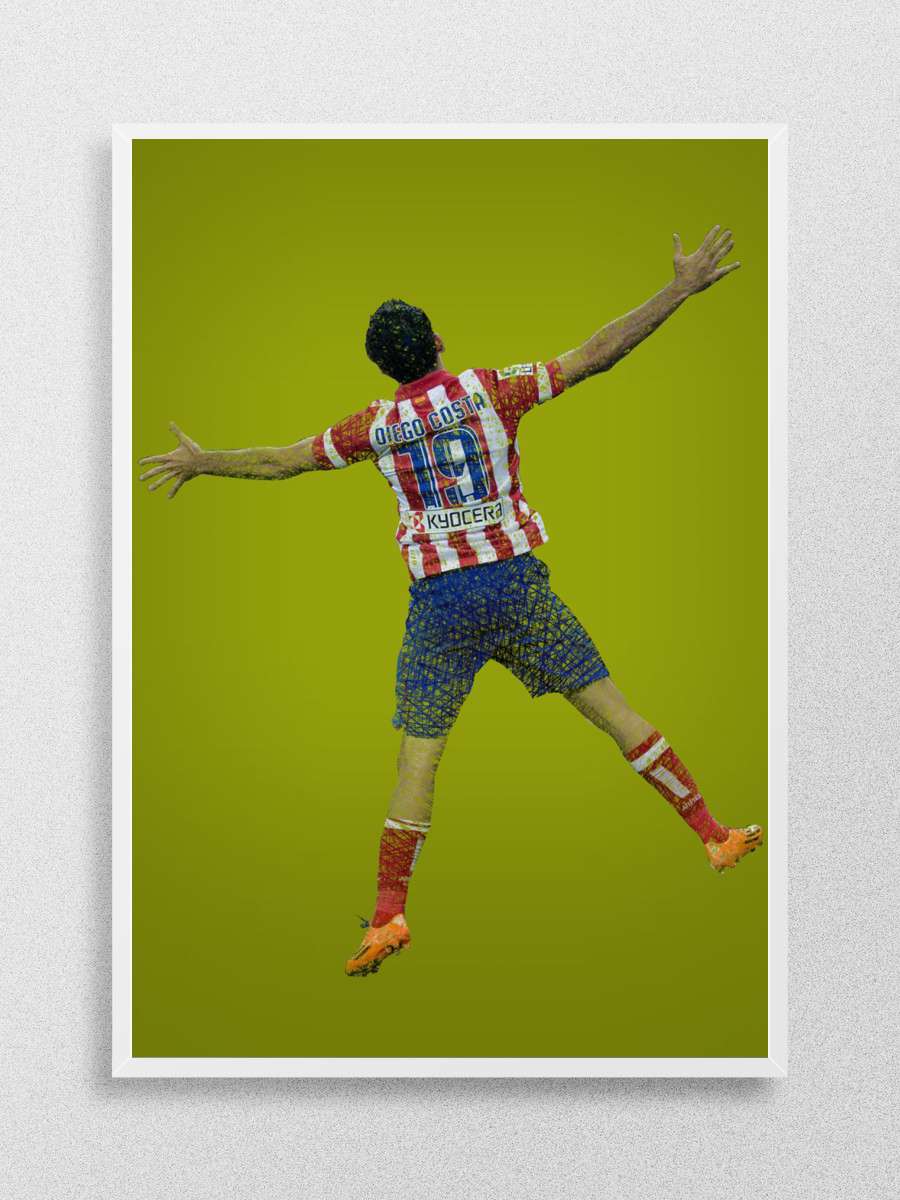 Diego Costa Futbol Poster Çerçevesiz Yüksek Kalite Futbolcu Duvar Poster