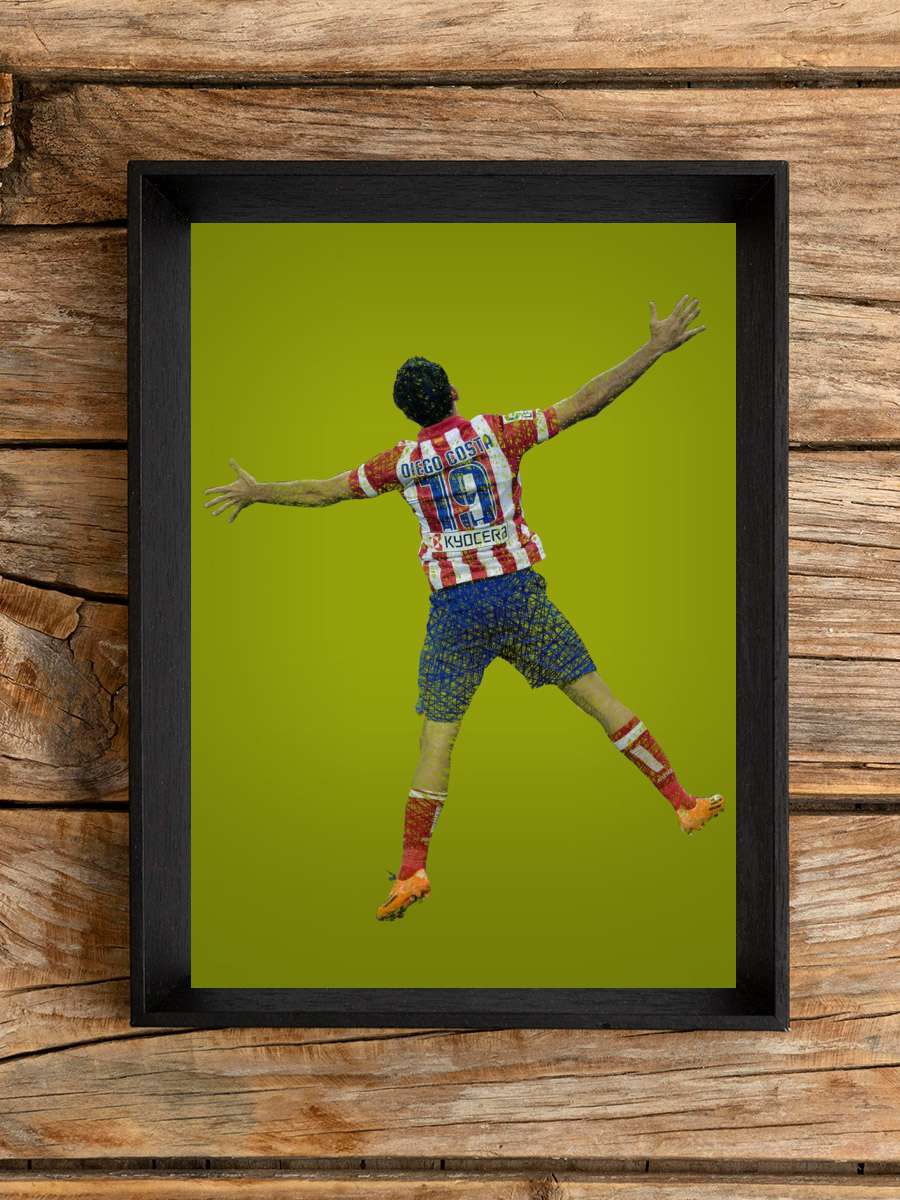 Diego Costa Futbol Poster Çerçevesiz Yüksek Kalite Futbolcu Duvar Poster