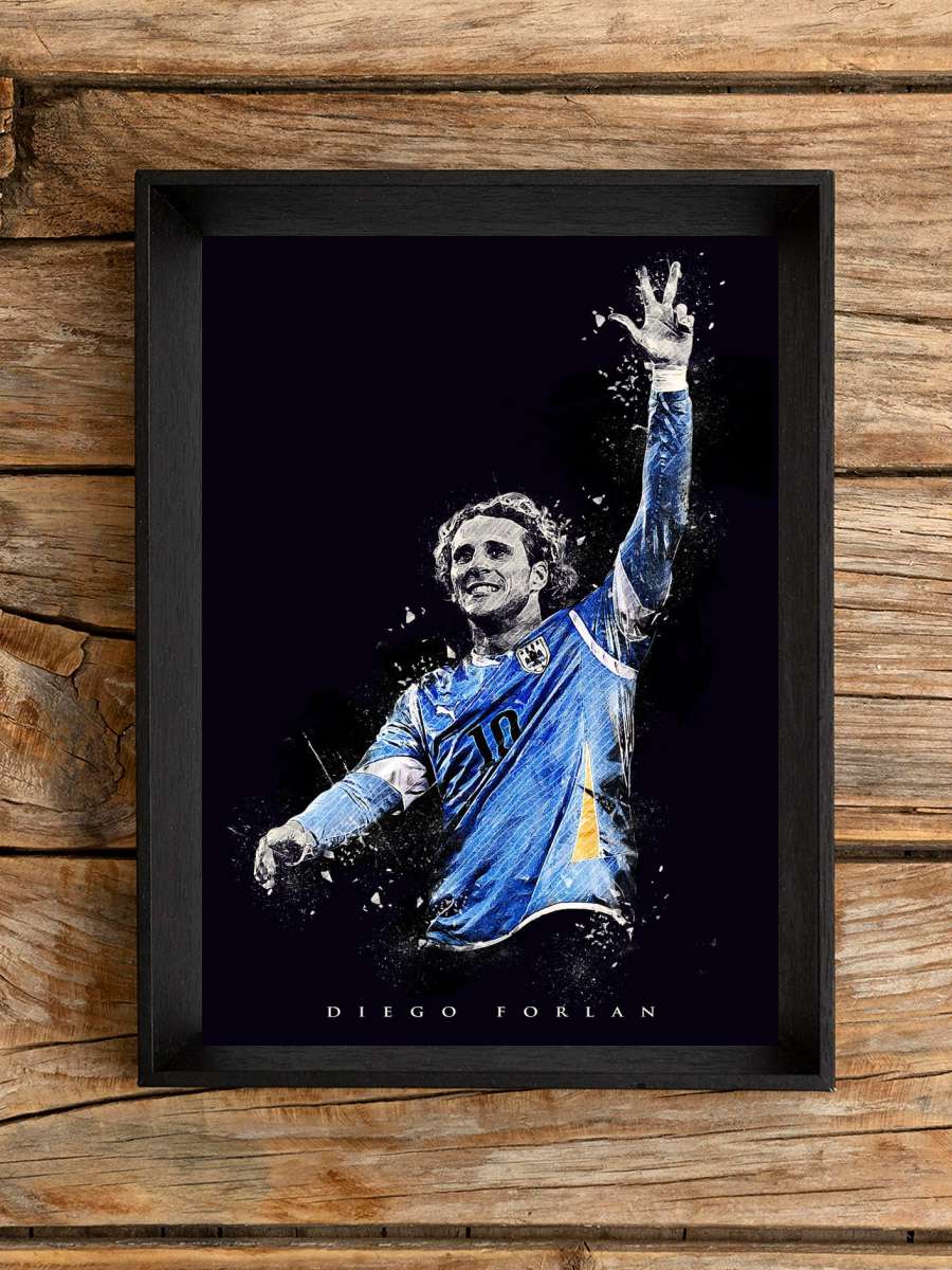 Diego Forlan Futbol Poster Çerçevesiz Yüksek Kalite Futbolcu Duvar Poster