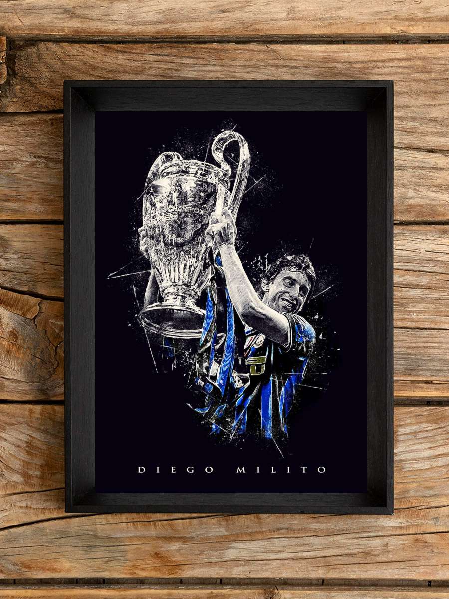 Diego Milito Futbol Poster Çerçevesiz Yüksek Kalite Futbolcu Duvar Poster